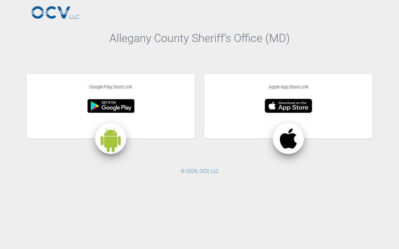 Allegany County Sheriff arrest status and inmate app